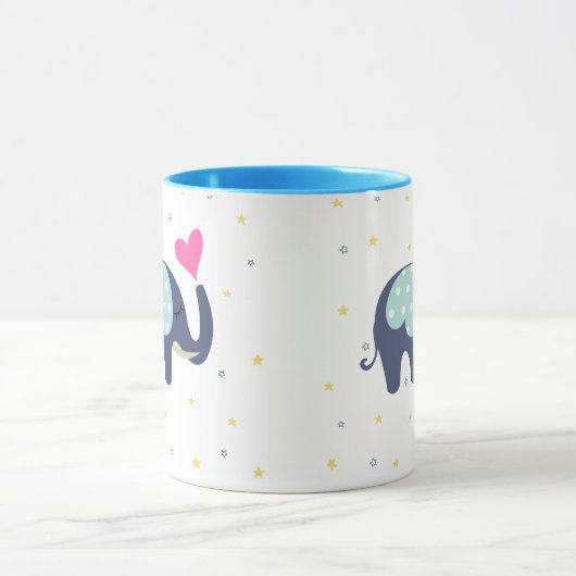 Elephant print schattige koffie-mok mok (Midden)