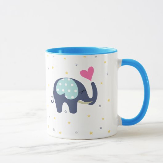 Elephant print schattige koffie-mok mok (Rechts)