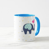Elephant print schattige koffie-mok mok (Voorkant rechts)