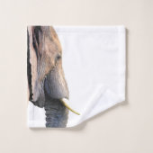Elephant Profile Oerwoud Animal Bad Handdoek (Wasdoekje)