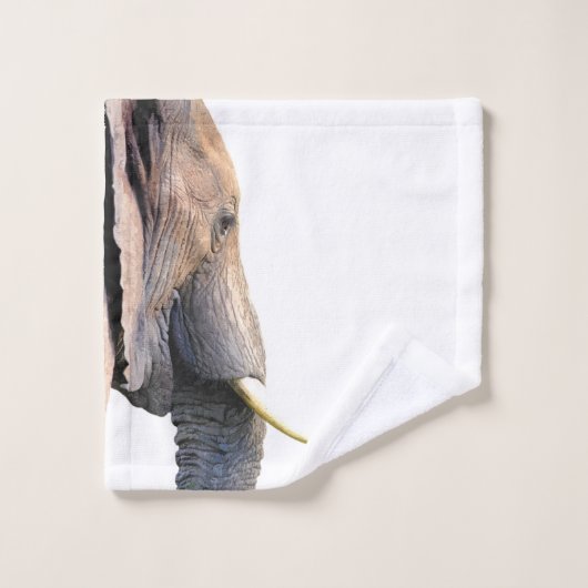 Elephant Profile Oerwoud Animal Bad Handdoek (Wasdoekje)