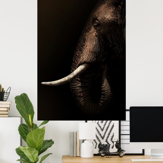 Elephant Profile Poster (Thuiskantoor)