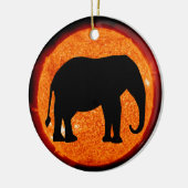 Elephant Profile Solar Eclipes Keramisch Ornament (Links)