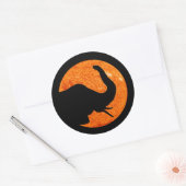 Elephant Profile Solar Eclipes Ronde Sticker (Envelop)