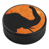 Elephant Profile Solar Eclipse Shadow Hockey Puck (3/4)