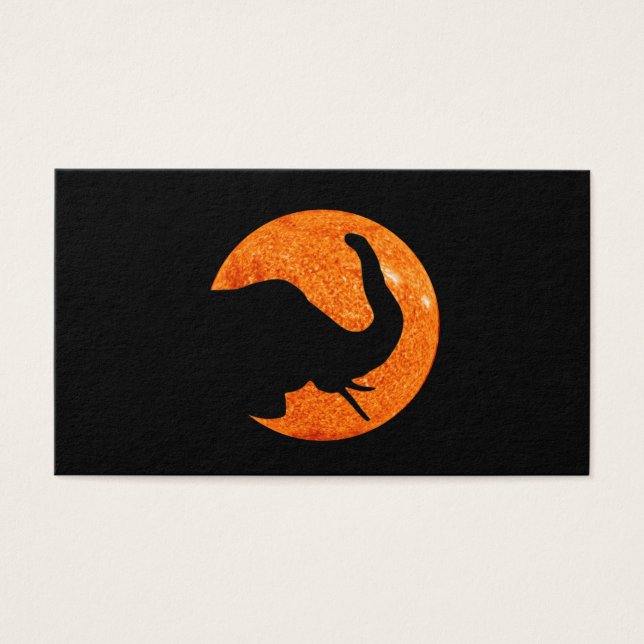 Elephant Profile Solar Eclipse Shadow Visitekaartje (Voorkant)