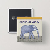 Elephant Proud Grandpa Button (Voorkant /achterkant)