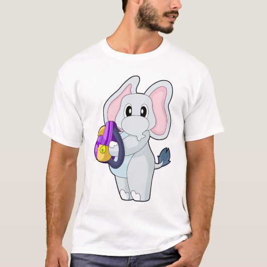 Elephant Pupil Backpack School T-shirt (Voorkant)