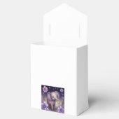 Elephant Purple bloemen Birthday Favor Box Bedankdoosjes (Geopend)