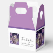 Elephant Purple bloemen Birthday Favor Box Bedankdoosjes (Geopend)
