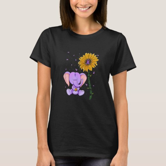 Elephant Purple I ll Remember For You Alzheimer s  T-shirt (Voorkant)