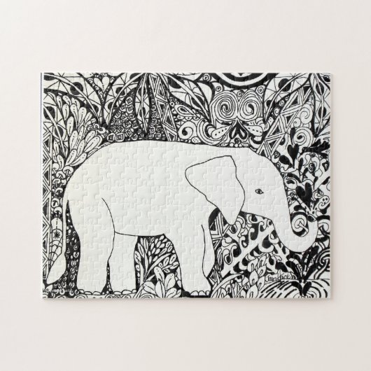 Elephant puzzel legpuzzel (Horizontaal)