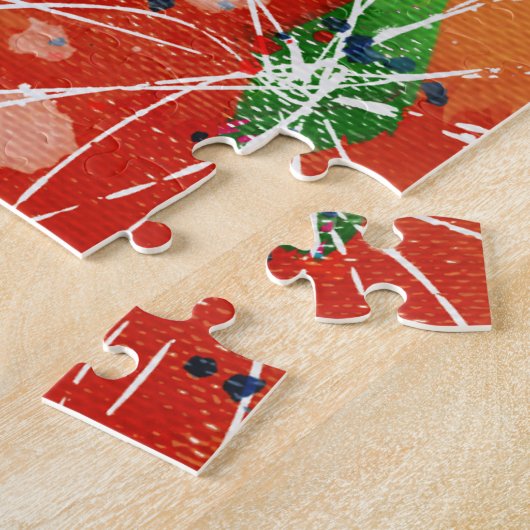 Elephant Puzzle - Abstracte Doodle Ink Style Legpuzzel (Zijkant)