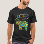 Elephant Puzzle What Makes You Different Autism Aw T-shirt (Voorkant)