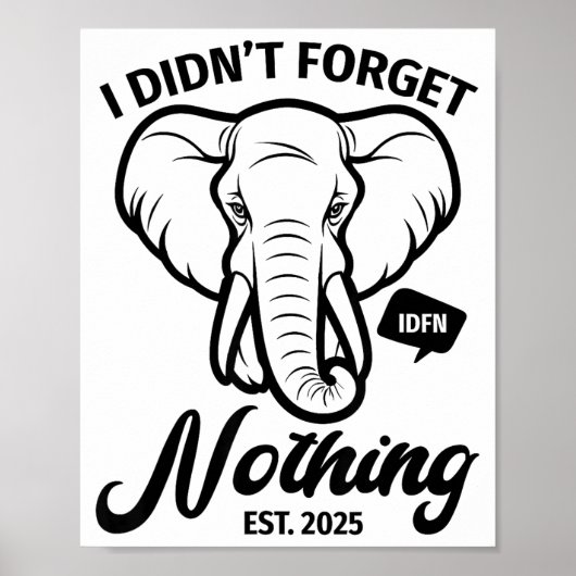 Elephant Quote, Elephant Lover, Elephant Zoo Anima Poster (Voorkant)