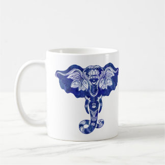 Elephant Quote Tribal Mehndi Henna Coffee Cup Koffiemok