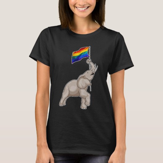 Elephant Rainbow T-shirt (Voorkant)