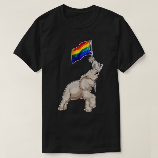 Elephant Rainbow T-shirt (Design voorkant)