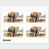 Elephant Rechthoekige Sticker (Vel)