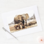 Elephant Rechthoekige Sticker (Envelop)