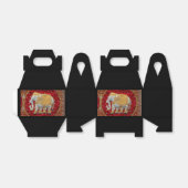 Elephant Red en Gold in India Bedankdoosjes (Uitgevouwen)