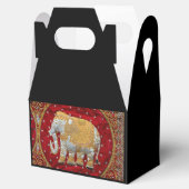 Elephant Red en Gold in India Bedankdoosjes (Geopend)