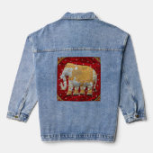 Elephant Red en Gold in India Denim Jacket (Achterkant)
