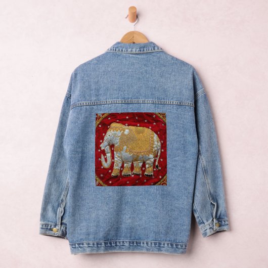 Elephant Red en Gold in India Denim Jacket (Hangar)