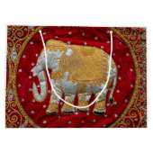 Elephant Red en Gold in India Groot Cadeauzakje (Achterkant)