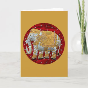 Elephant Red en Gold in India Kaart