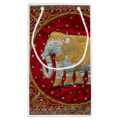 Elephant Red en Gold in India Klein Cadeauzakje (Achterkant)