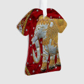 Elephant Red en Gold in India Ornament (voorkant)