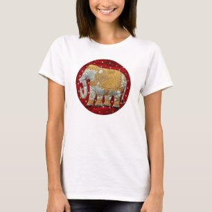 Elephant Red en Gold in India T-shirt