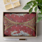 Elephant Red en Gold in India Tissuepapier (Geschenk)