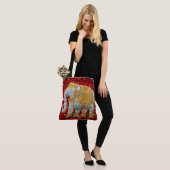 Elephant Red en Gold in India Tote Bag (Op model)