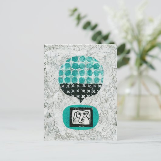 Elephant Remembering Briefkaart (Staand voorkant)