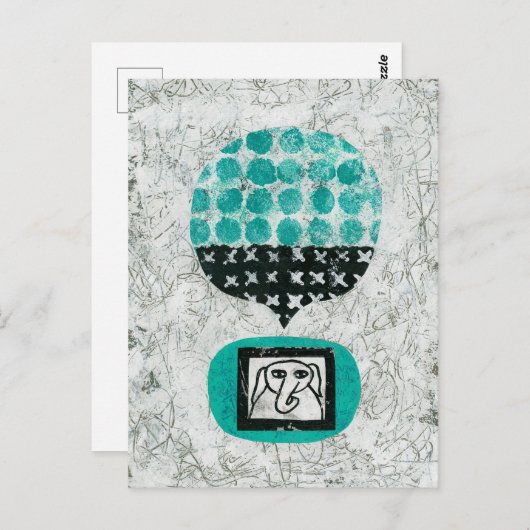 Elephant Remembering Briefkaart (Voorkant / Achterkant)