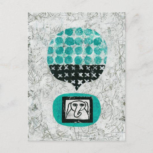 Elephant Remembering Briefkaart (Voorkant)