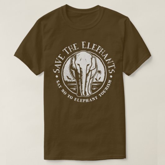 Elephant Rescue Save the Elephants Say No To Eleph T-shirt (Design voorkant)