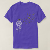 Elephant Retro Flower Puff Ball Dandelion T-shirt (Design voorkant)