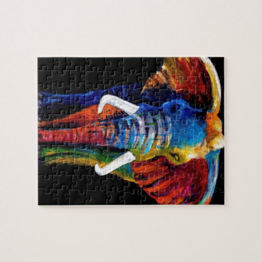 ELEPHANT RETRO STYLE LEGPUZZEL (Horizontaal)