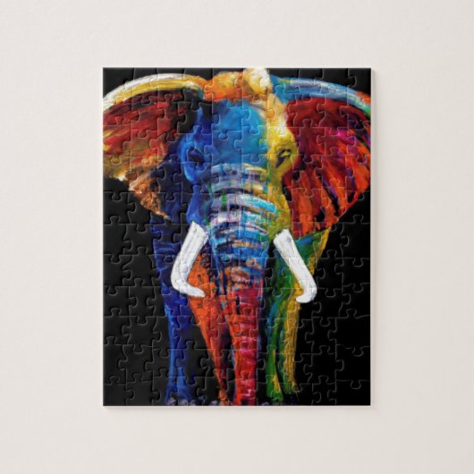 ELEPHANT RETRO STYLE LEGPUZZEL (Verticaal)