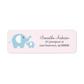 Elephant Return Address Labels voor mam en Baby (Voorkant)