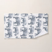 Elephant Rhino-Waterverf Bad Handdoek (Handdoek)