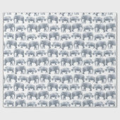 Elephant Rhino-Waterverf Cadeaupapier (Vlak)