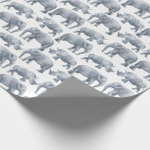 Elephant Rhino-Waterverf Cadeaupapier (Hoek)