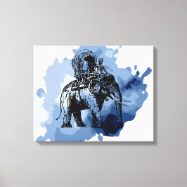 Elephant Ride Canvas Afdruk