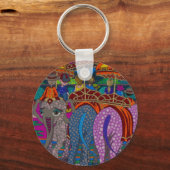 Elephant Ride oorspronkelijke kunstproducten van G Sleutelhanger (Voorkant)