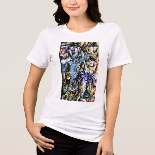 Elephant Rider Abstract Jeff Hankamer Artjunkhaus Tri-Blend Shirt (Voorkant)