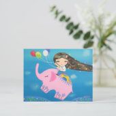 Elephant Rider Briefkaart (Staand voorkant)